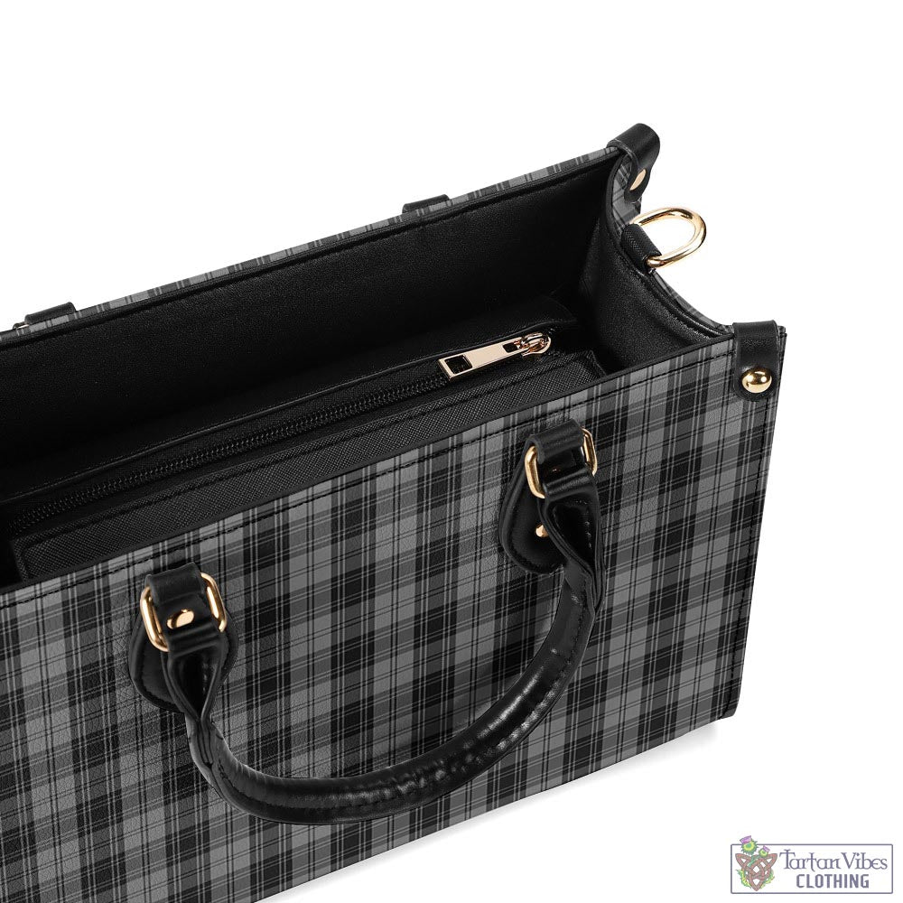 Tartan Vibes Clothing Douglas Grey Tartan Luxury Leather Handbags