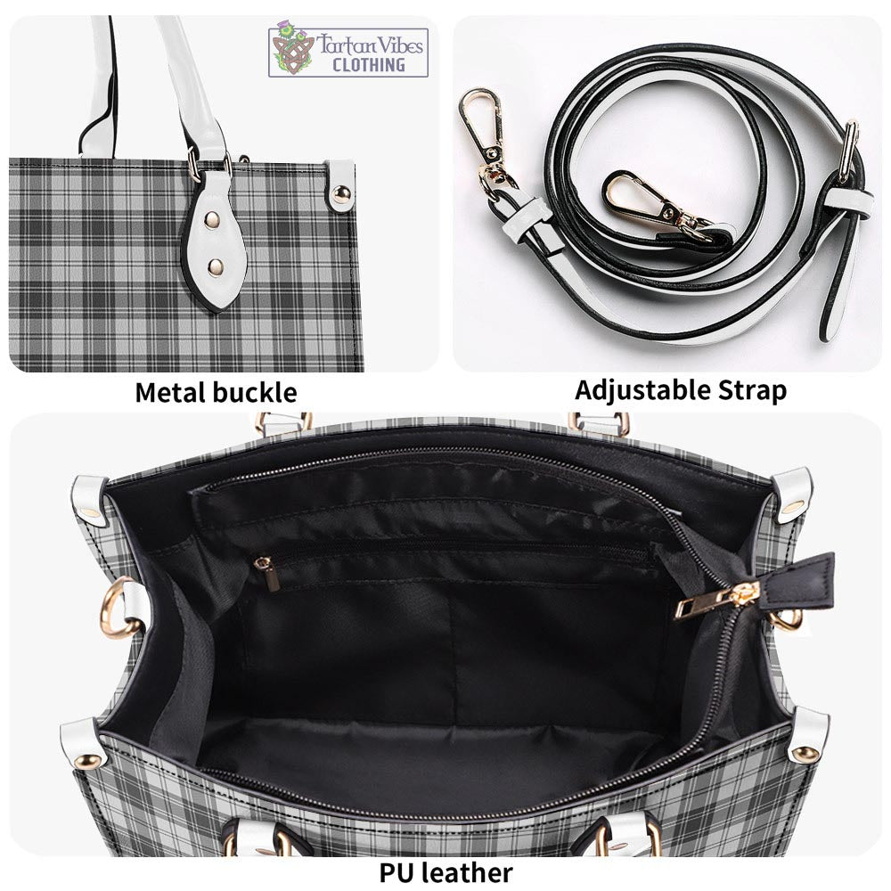 Tartan Vibes Clothing Douglas Grey Modern Tartan Luxury Leather Handbags