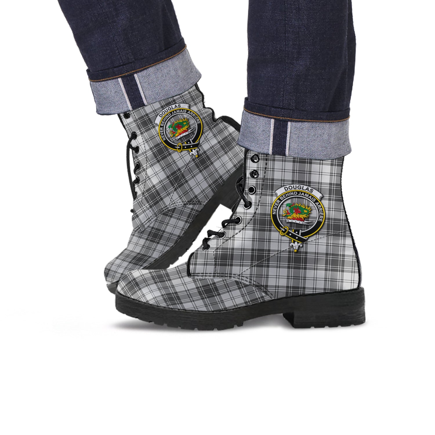 douglas-grey-modern-tartan-leather-boots-with-family-crest