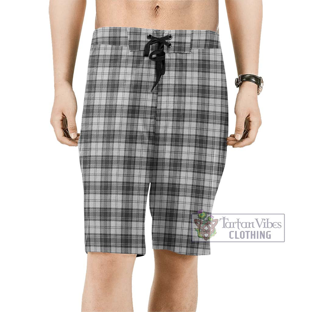 Douglas Grey Modern Tartan Men's Board Shorts Men - Tartan Vibes Clothing