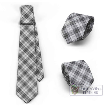 Douglas Grey Modern Tartan Classic Necktie Cross Style