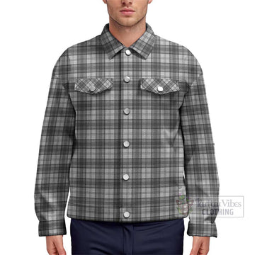 Douglas Grey Modern Tartan Unisex Lapel Cotton Jacket