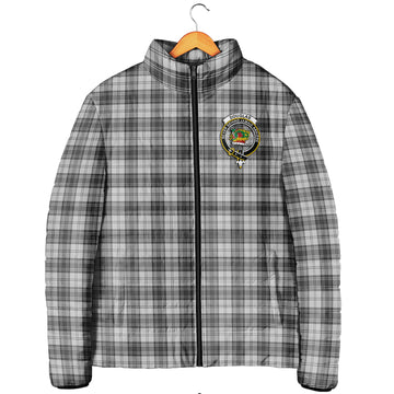 Douglas Grey Modern Tartan Padded Jacket with Family Crest