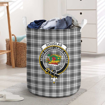 Douglas Grey Modern Tartan Laundry Basket with Family Crest