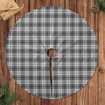 Douglas Grey Modern Tartan Christmas Tree Skirt