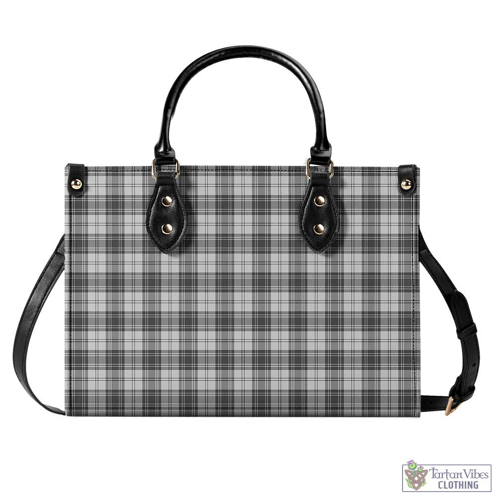 Tartan Vibes Clothing Douglas Grey Modern Tartan Luxury Leather Handbags