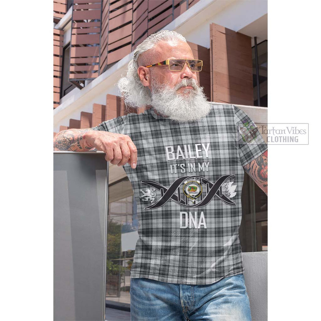 Tartan Vibes Clothing Douglas Grey Modern Tartan Cotton T-shirt with Family Crest DNA In Me Style