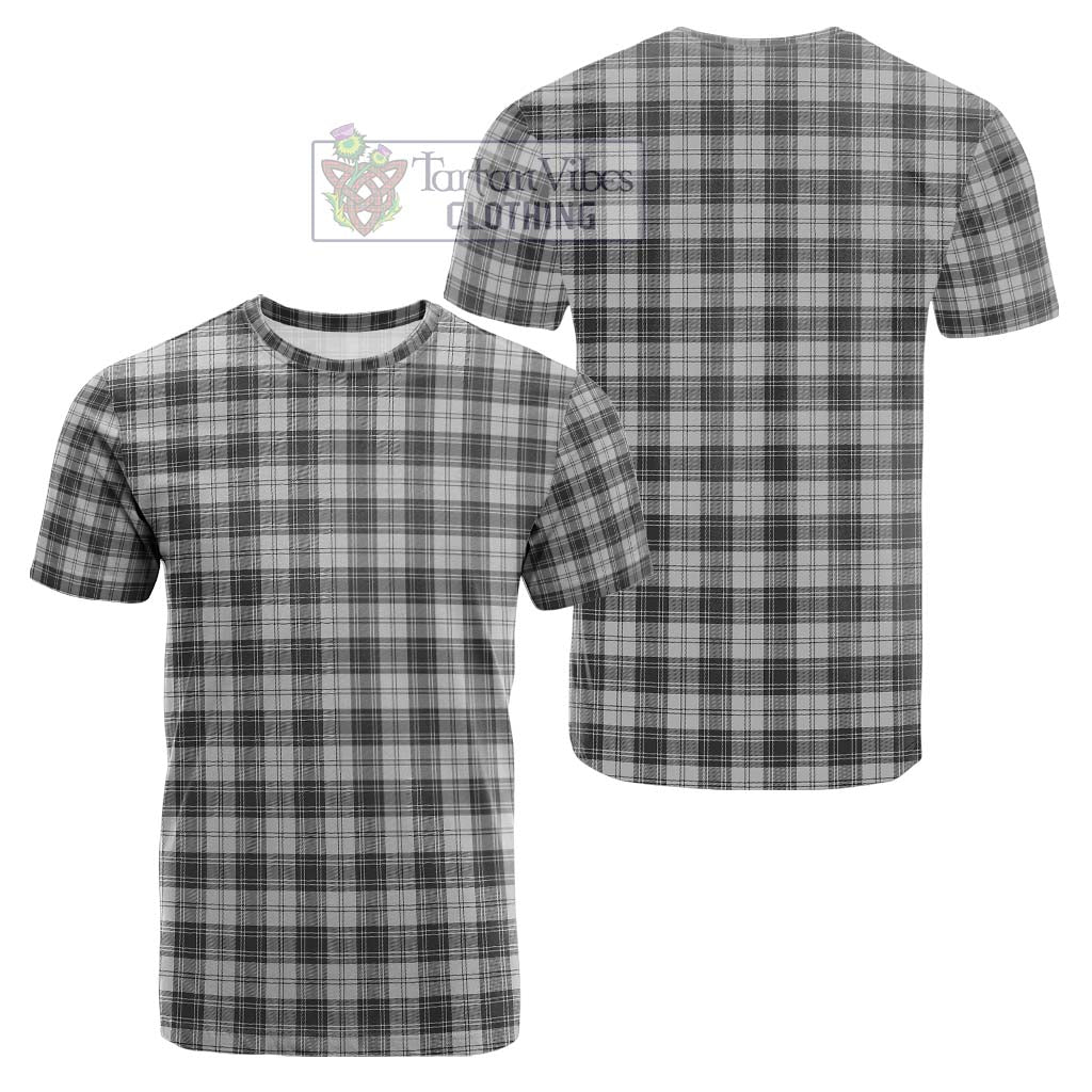 Douglas Grey Modern Tartan Cotton T-Shirt Kid's Shirt - Tartanvibesclothing Shop