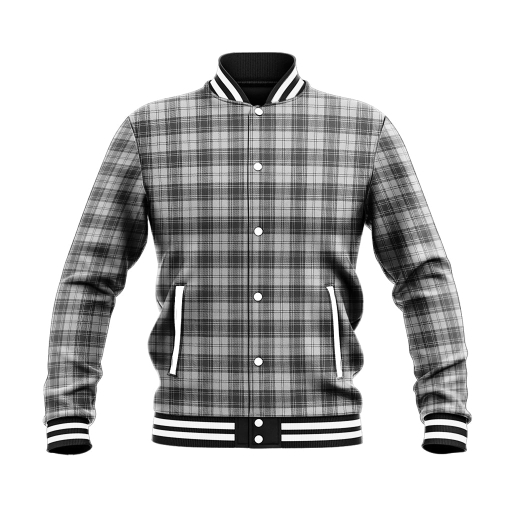 Douglas Grey Modern Tartan Baseball Jacket - Tartan Vibes Clothing