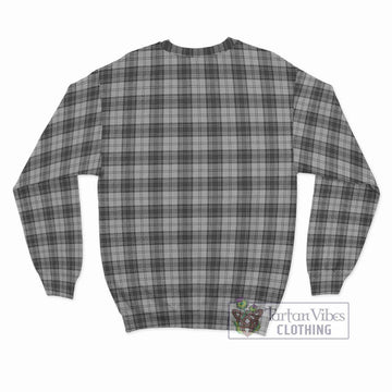 Douglas Grey Modern Tartan Sweatshirt with Family Crest DNA In Me Style