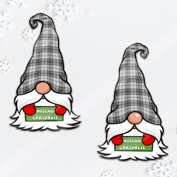 Douglas Grey Modern Gnome Christmas Ornament with His Tartan Christmas Hat