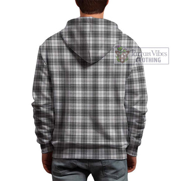 Douglas Grey Modern Tartan Hoodie with Family Crest DNA In Me Style