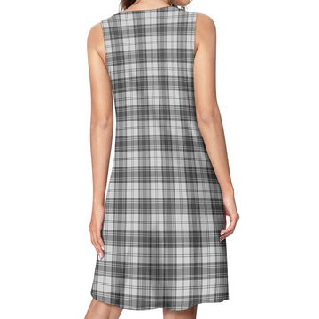 Douglas Grey Modern Tartan Womens Casual Dresses