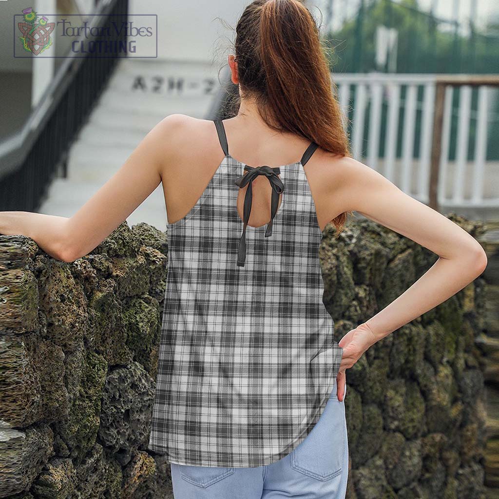 Tartan Vibes Clothing Douglas Grey Modern Tartan Loose Halter Neck Camisole