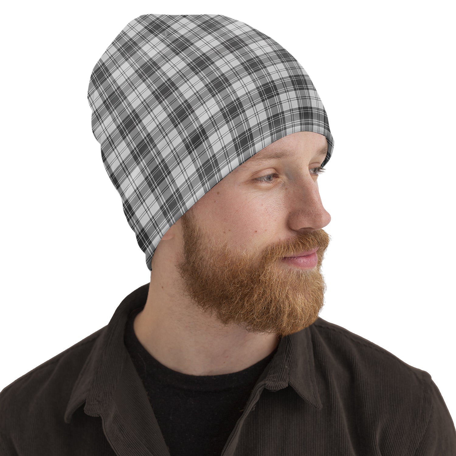 Douglas Grey Modern Tartan Beanies Hat - Tartan Vibes Clothing