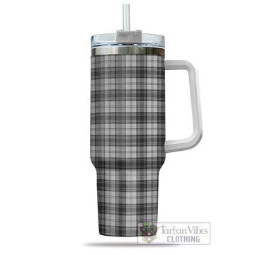 Douglas Grey Modern Tartan Tumbler with Handle