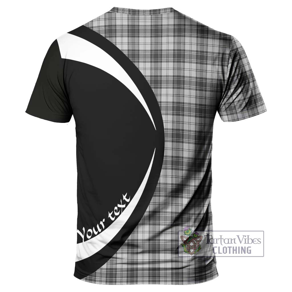 Tartan Vibes Clothing Douglas Grey Modern Tartan T-Shirt with Family Crest Circle Style