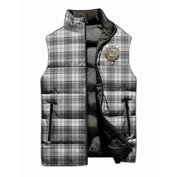 Douglas Grey Modern Tartan Sleeveless Puffer Jacket with Family Crest