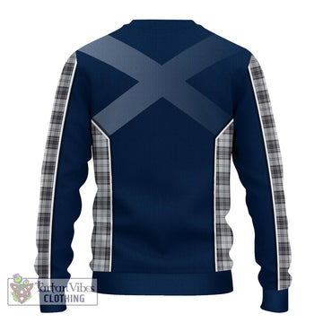 Douglas Grey Modern Tartan Ugly Sweater with Family Crest and Lion Rampant Vibes Sport Style