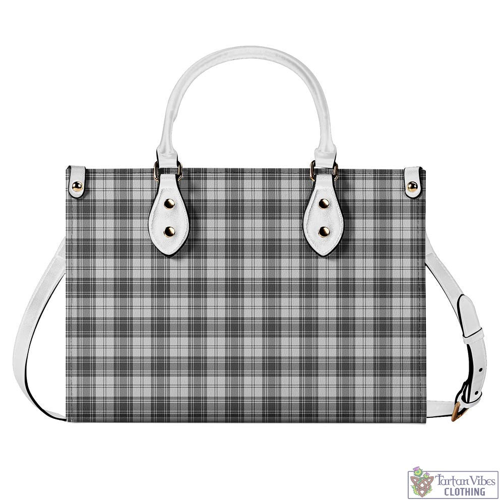 Tartan Vibes Clothing Douglas Grey Modern Tartan Luxury Leather Handbags