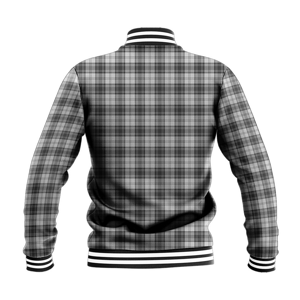 Douglas Grey Modern Tartan Baseball Jacket - Tartan Vibes Clothing