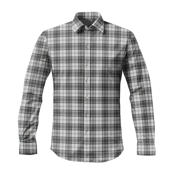 Douglas Grey Modern Tartan Long Sleeve Button Up Shirt