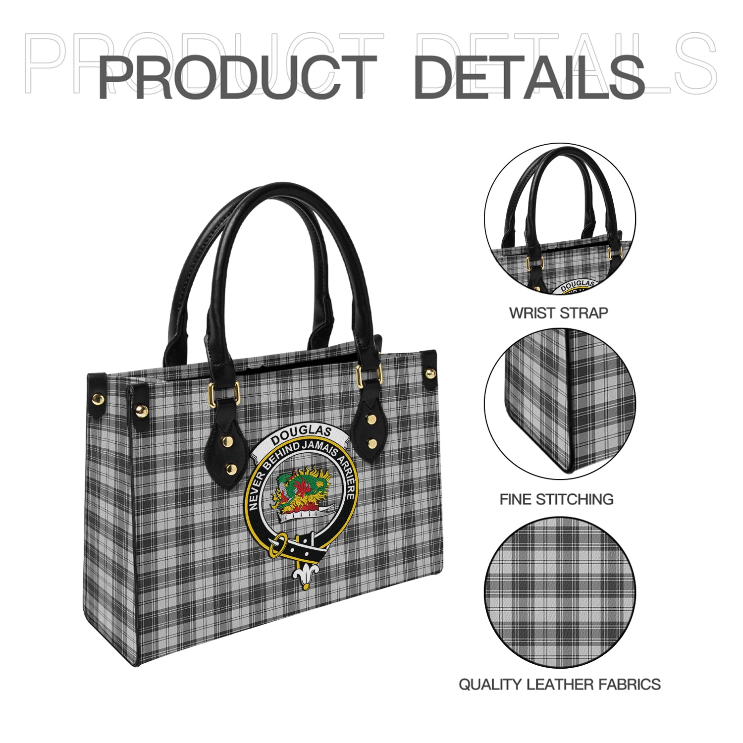 douglas-grey-modern-tartan-leather-bag-with-family-crest