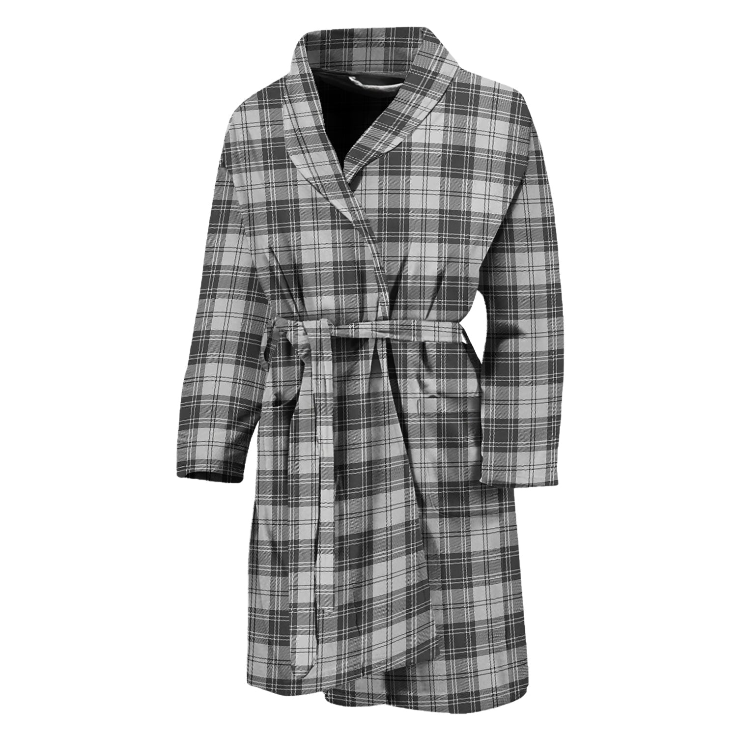 Douglas Grey Modern Tartan Bathrobe - Tartan Vibes Clothing