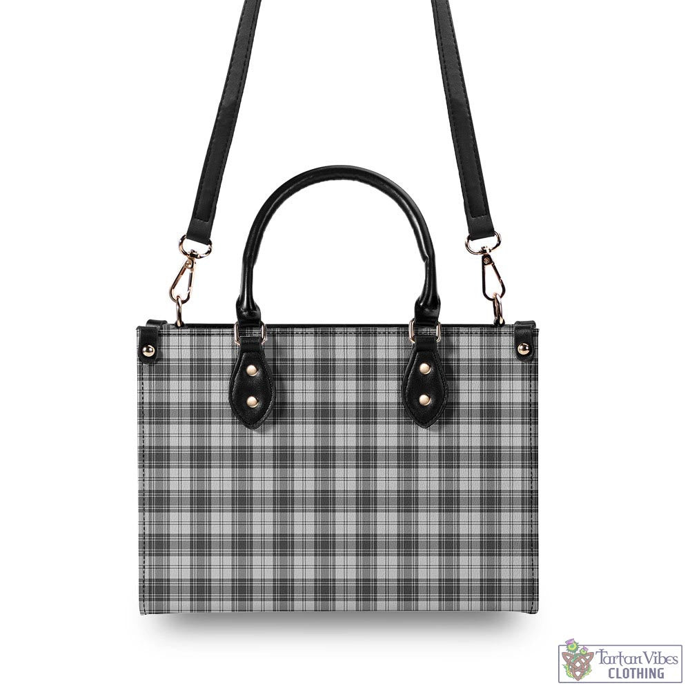 Tartan Vibes Clothing Douglas Grey Modern Tartan Luxury Leather Handbags