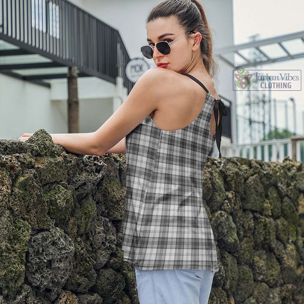 Tartan Vibes Clothing Douglas Grey Modern Tartan Loose Halter Neck Camisole