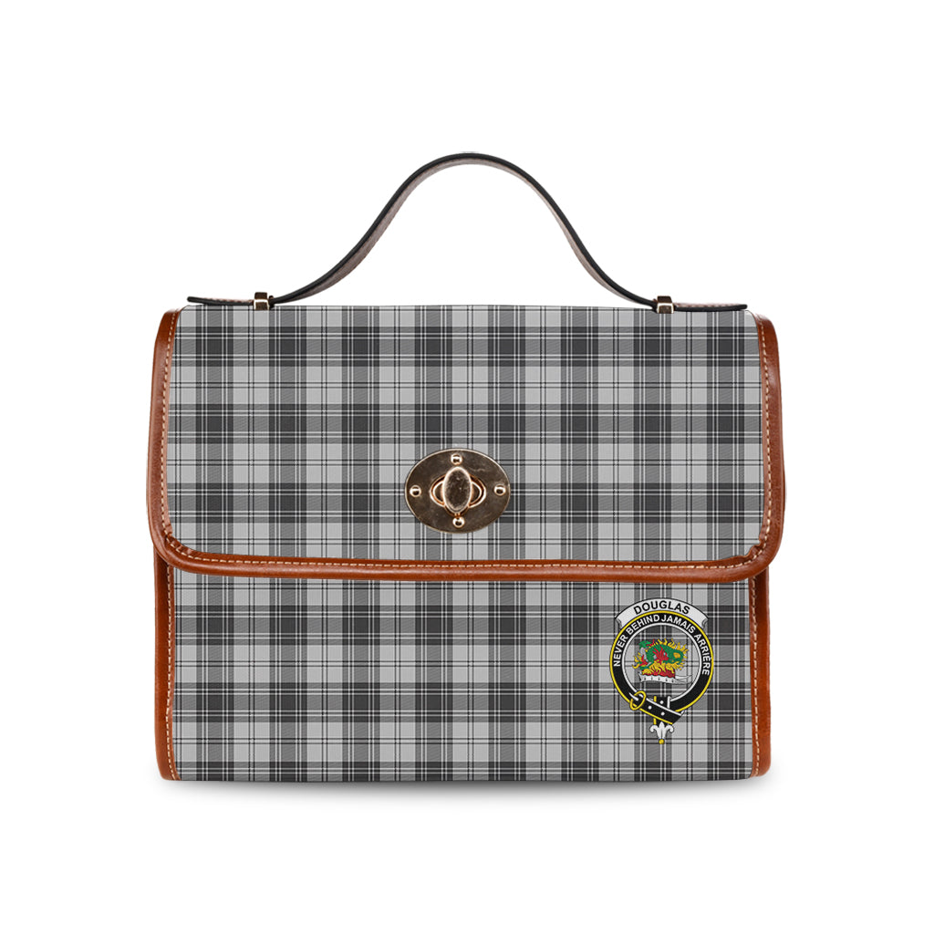 douglas-grey-modern-tartan-leather-strap-waterproof-canvas-bag-with-family-crest