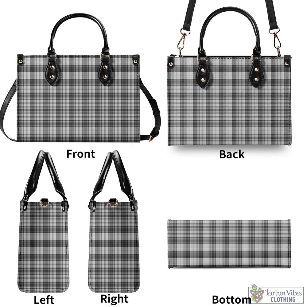 Tartan Vibes Clothing Douglas Grey Modern Tartan Luxury Leather Handbags