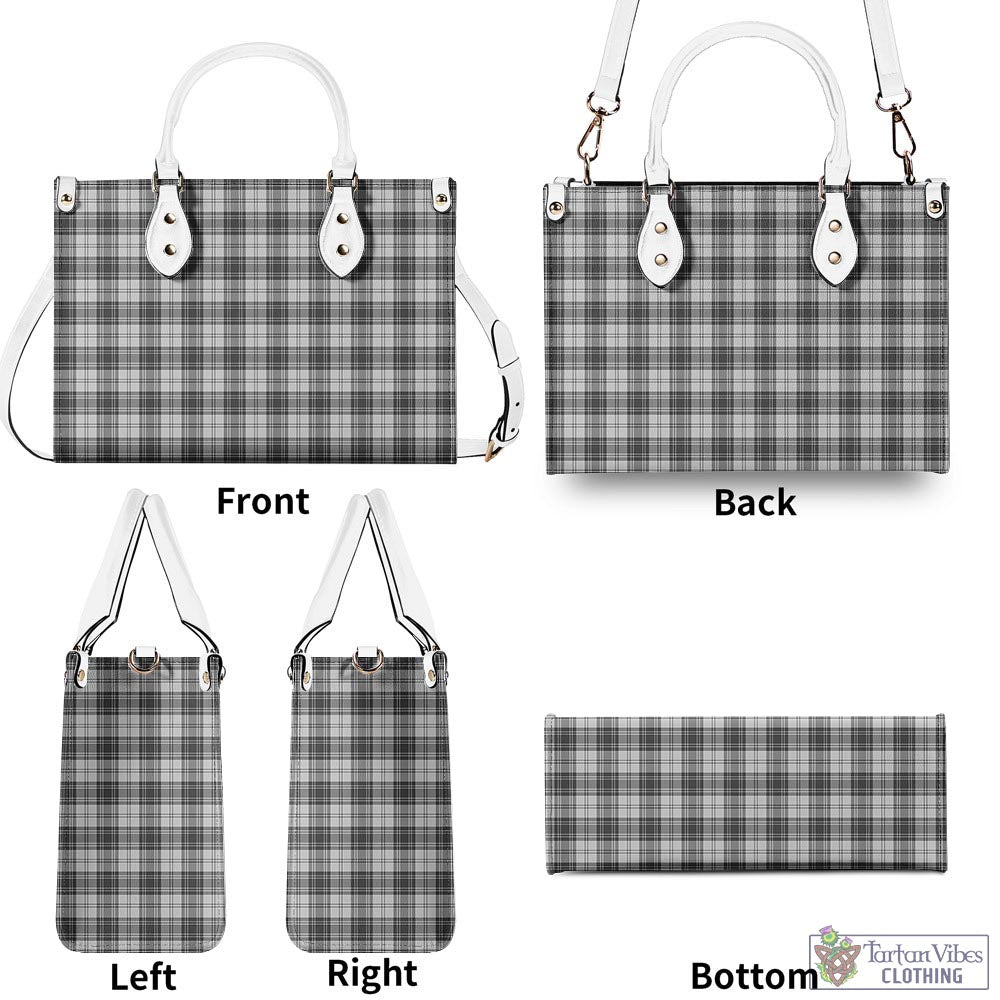 Tartan Vibes Clothing Douglas Grey Modern Tartan Luxury Leather Handbags