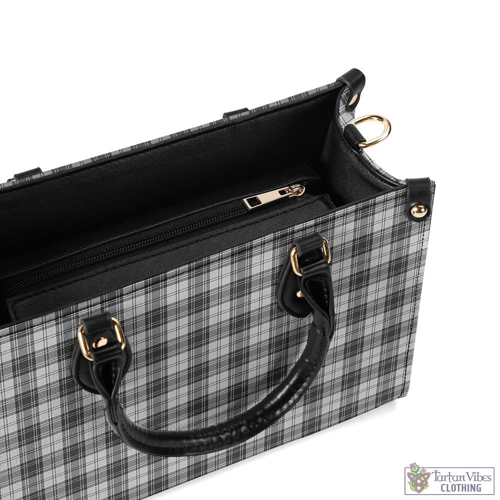 Tartan Vibes Clothing Douglas Grey Modern Tartan Luxury Leather Handbags