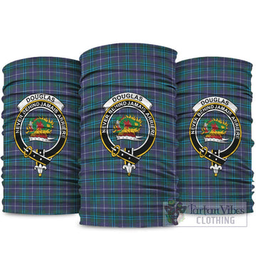 Douglas Modern Tartan Neck Gaiters, Tartan Bandanas, Tartan Head Band with Family Crest