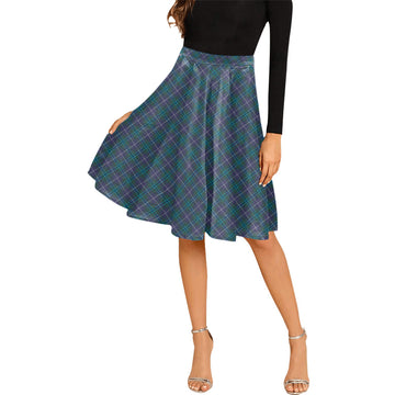 Douglas Modern Tartan Melete Pleated Midi Skirt