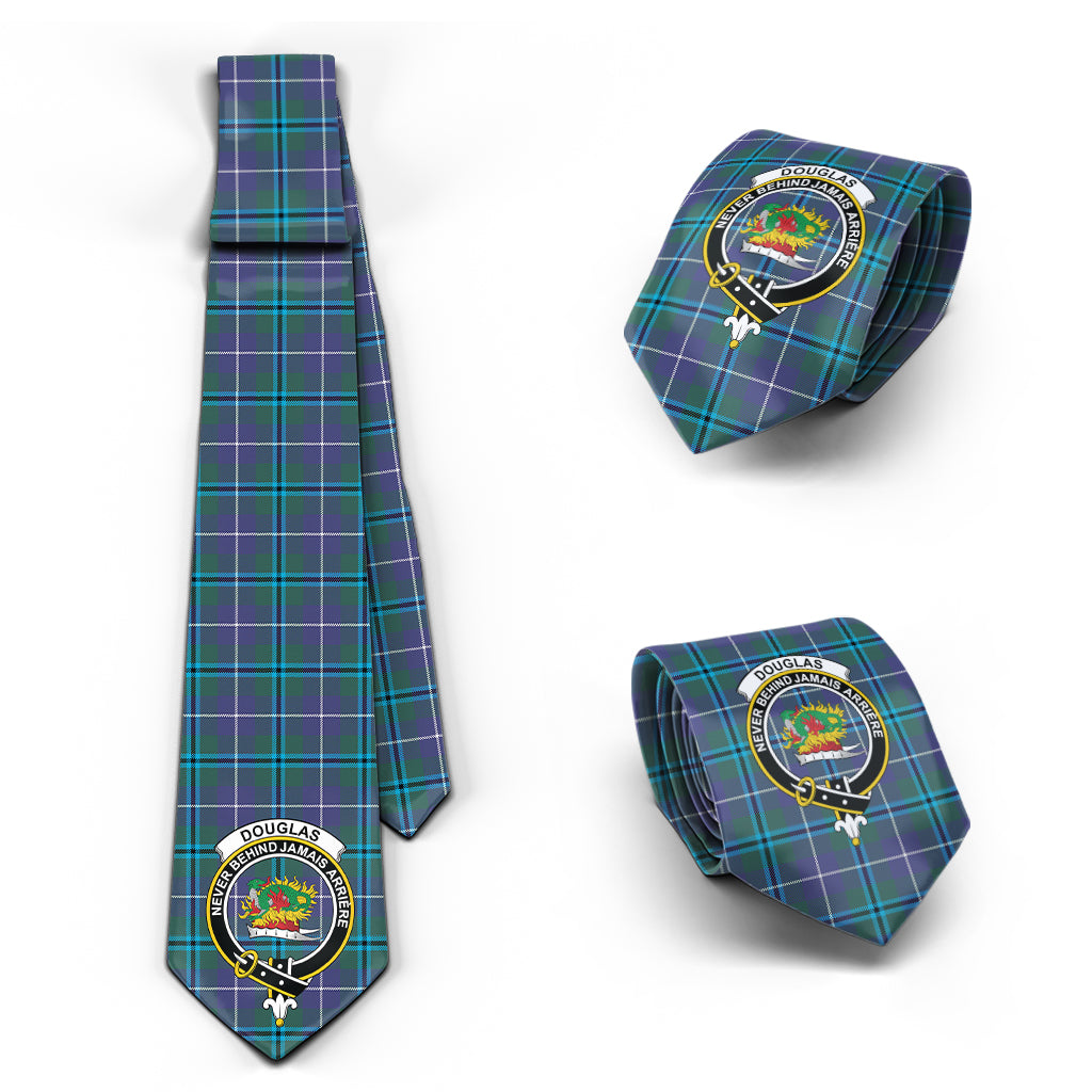 Douglas Modern Tartan Classic Necktie with Family Crest Necktie One Size - Tartan Vibes Clothing