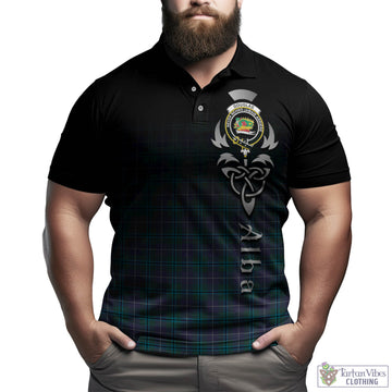 Douglas Modern Tartan Polo Shirt Featuring Alba Gu Brath Family Crest Celtic Inspired