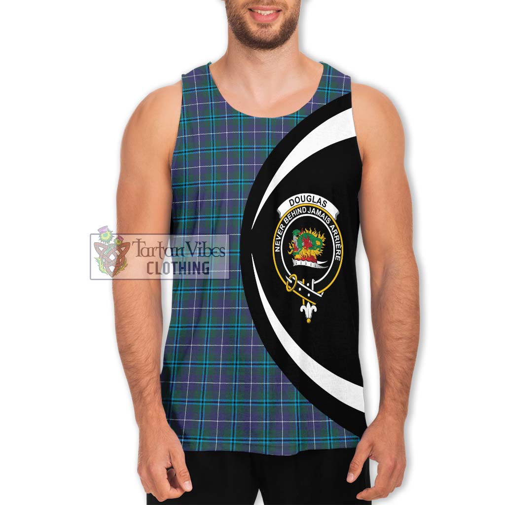 Douglas Modern Tartan Men's Tank Top with Family Crest Circle Style Men - Tartan Vibes Clothing