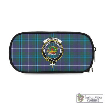 Douglas Modern Tartan Pen and Pencil Case with Family Crest