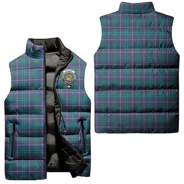 Douglas Modern Tartan Sleeveless Puffer Jacket with Family Crest