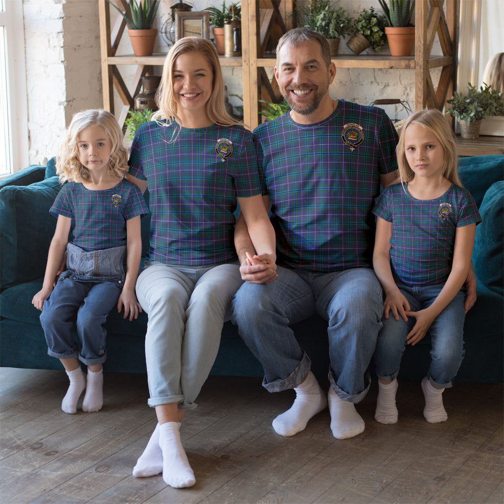 Douglas Modern Tartan T-Shirt with Family Crest Kid's Shirt - Tartan Vibes Clothing