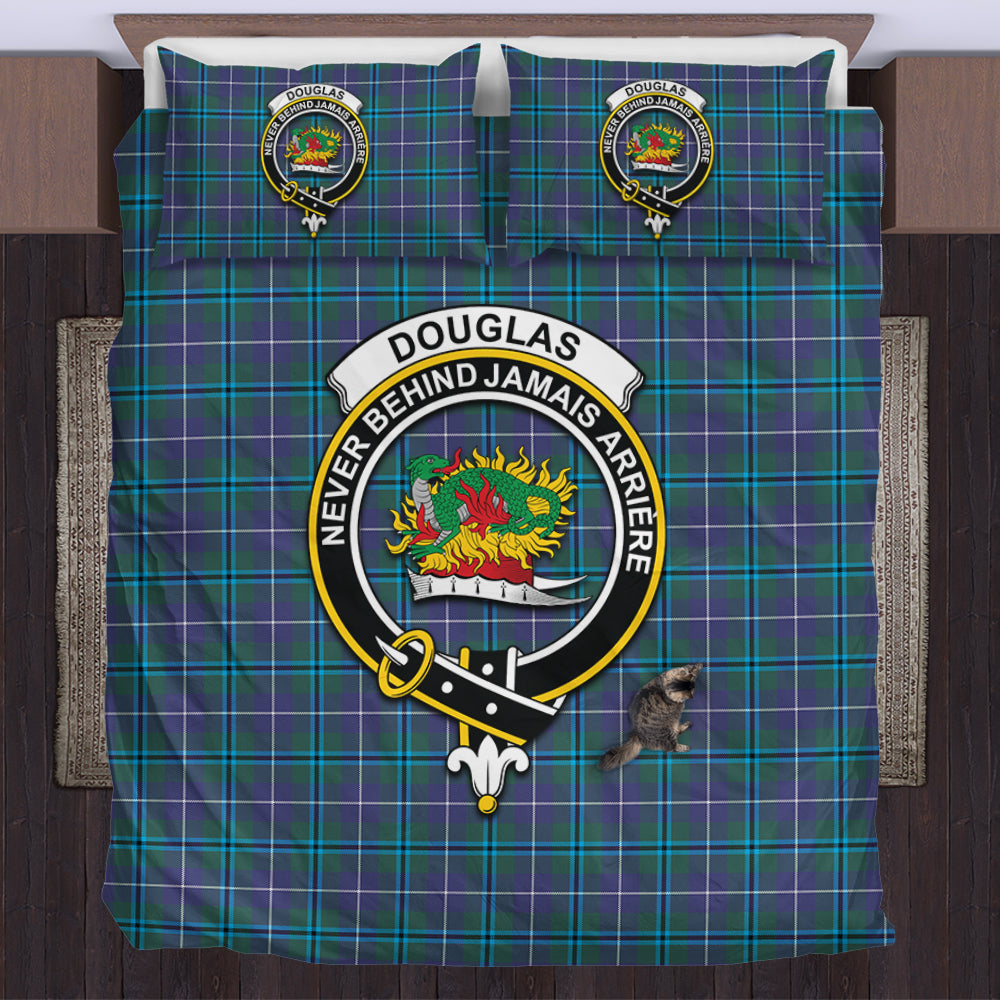 Douglas Modern Tartan Bedding Set with Family Crest US Bedding Set - Tartan Vibes Clothing