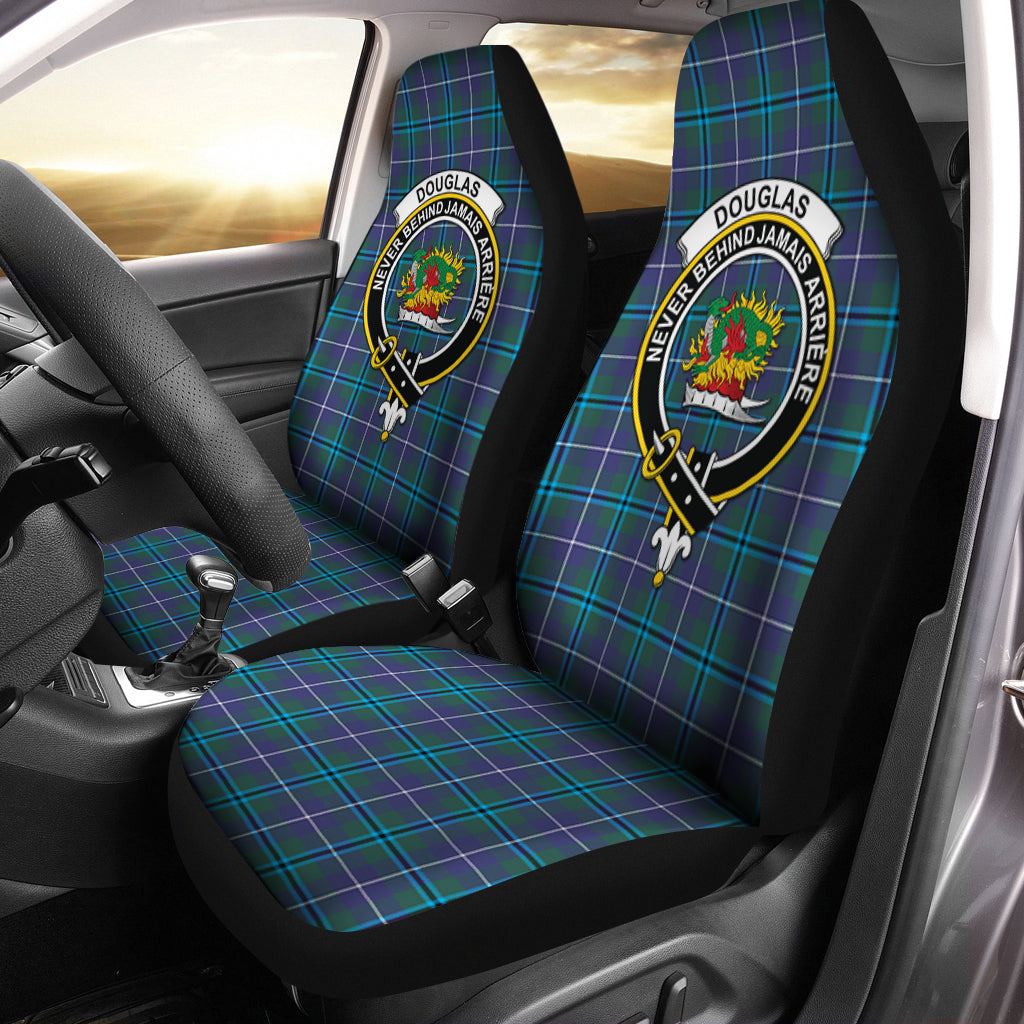 Douglas Modern Tartan Car Seat Cover with Family Crest One Size - Tartanvibesclothing