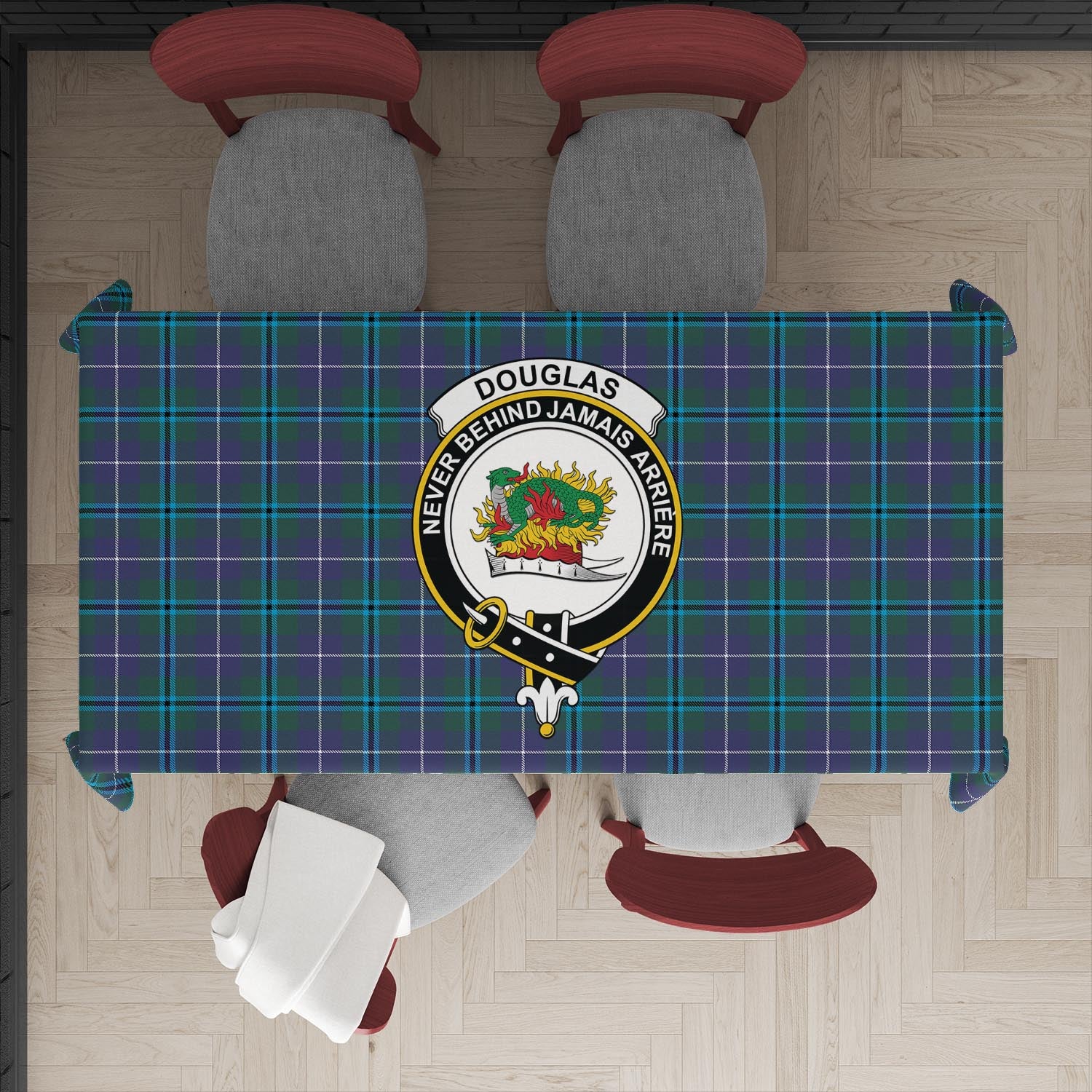 douglas-modern-tatan-tablecloth-with-family-crest