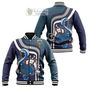 Douglas Modern Tartan Baseball Jacket with Epic Bagpipe Style