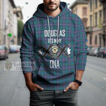 Douglas Modern Tartan Hoodie with Family Crest DNA In Me Style