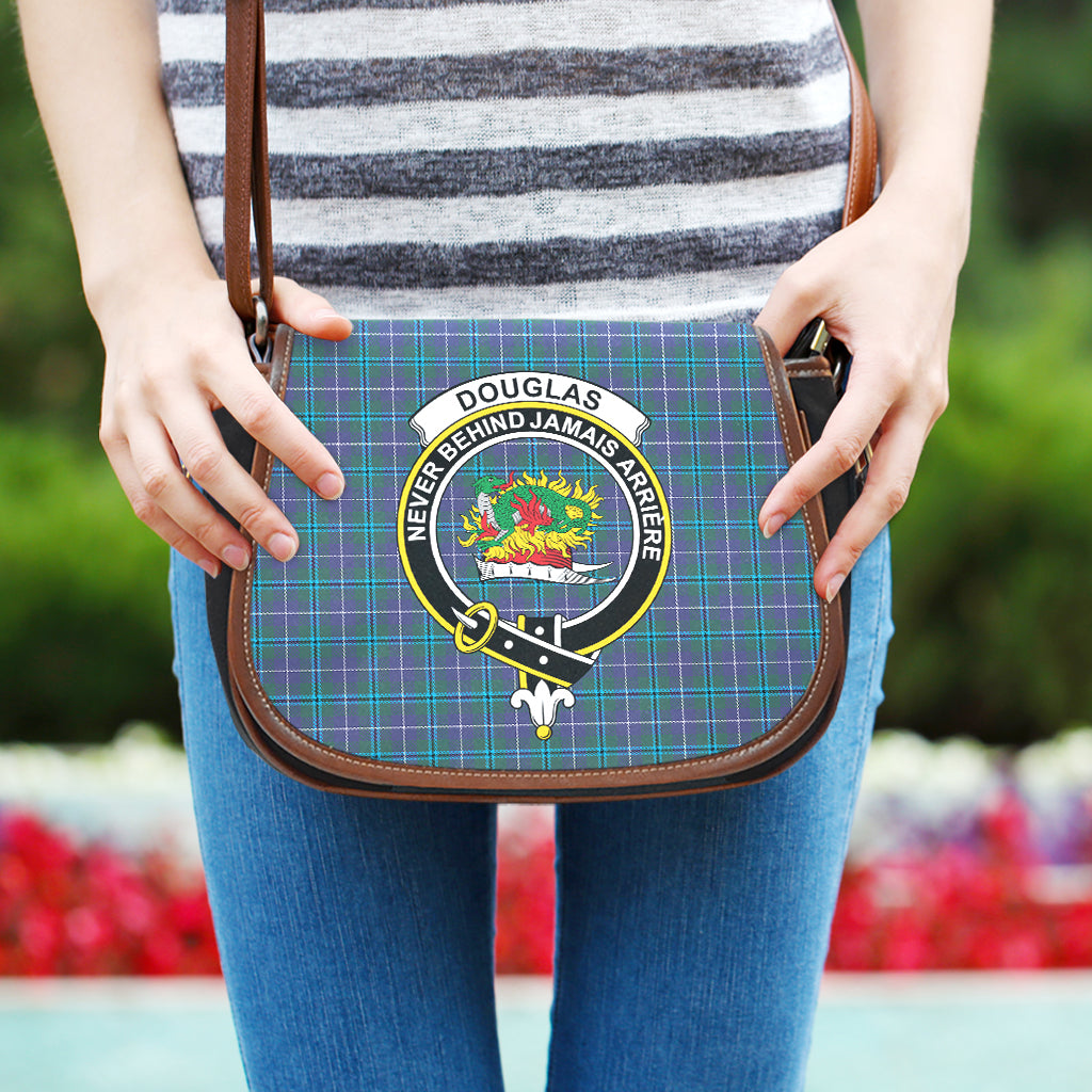 Douglas Modern Tartan Saddle Bag with Family Crest One Size - Tartan Vibes Clothing