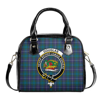 Douglas Modern Tartan Shoulder Handbags with Family Crest