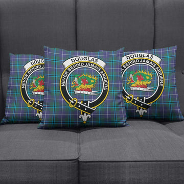 Douglas Modern Tartan Pillow Cover with Family Crest